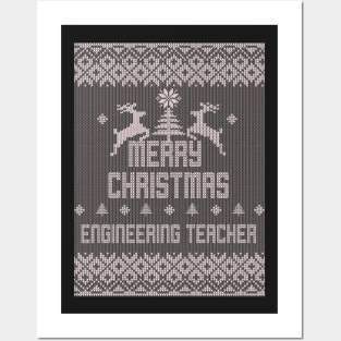 Merry Christmas ENGINEERING TEACHER Posters and Art